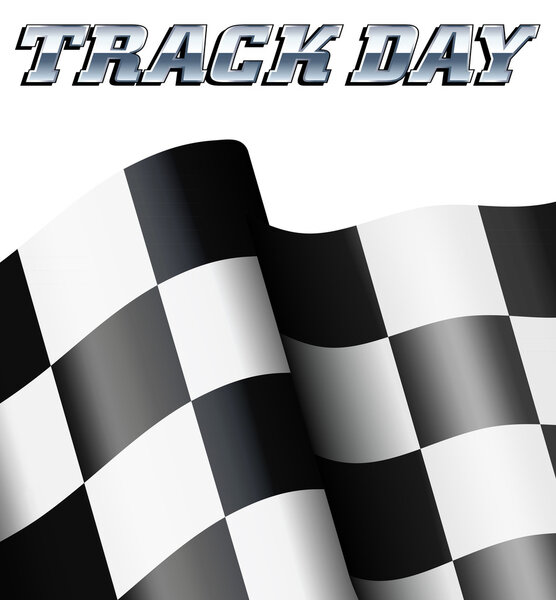 TRACK DAY Checkered, Chequered Flag Motor Racing