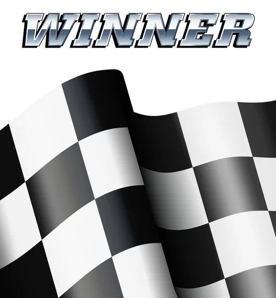 Vinnare rutig, rutig flagga motorsport Royaltyfria Stockvektorer