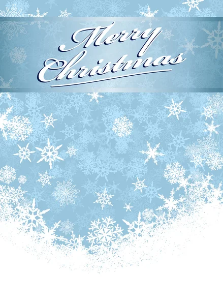 Merry Christmas Card sneeuwvlokken — Stockvector