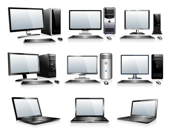 Computer Technology Electronics - Computers, Laptop, Desktops, PC — Stock Vector