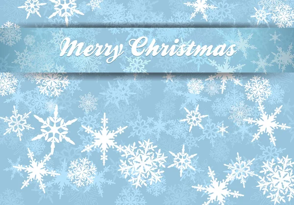 Merry Christmas Card sneeuwvlokken achtergrond — Stockvector