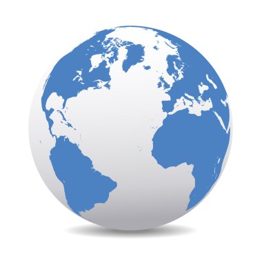 Avrupa, Kuzey, Güney Amerika, Afrika küresel dünya