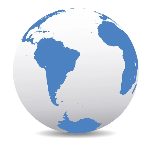 南美洲和非洲的全球化世界 — 图库矢量图片