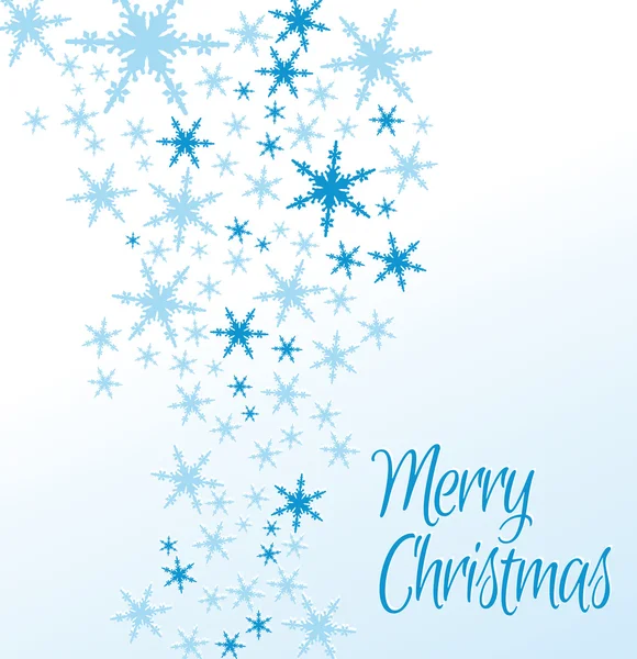 Snowflakes Joyeux Noël Carte — Image vectorielle