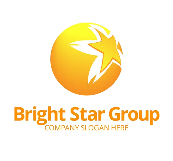 明るい星のロゴのテンプレート — ストックベクタ