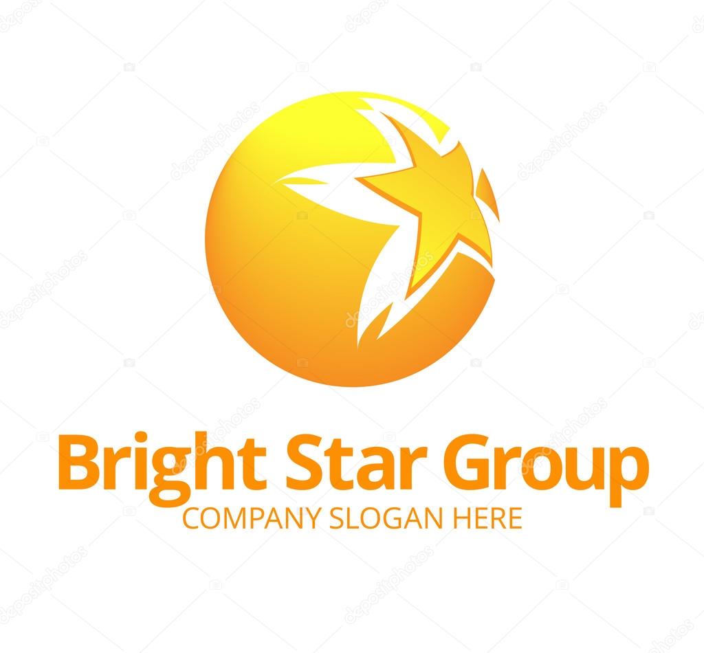 Dynamic Star Logo Template on Globe