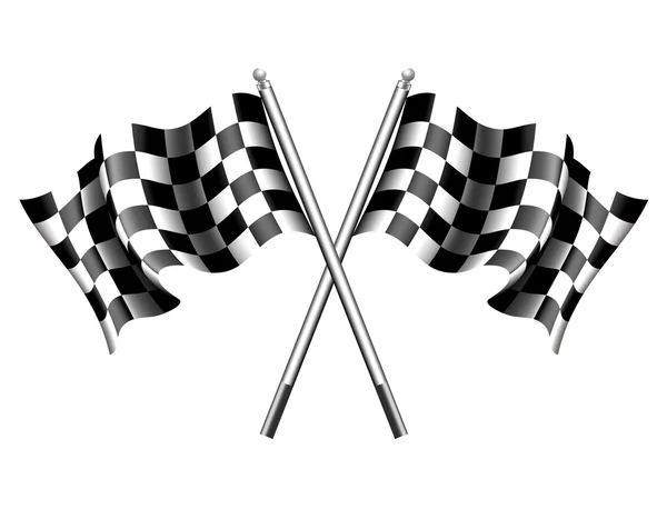 Chequered Bandeiras Motor Racing — Vetor de Stock