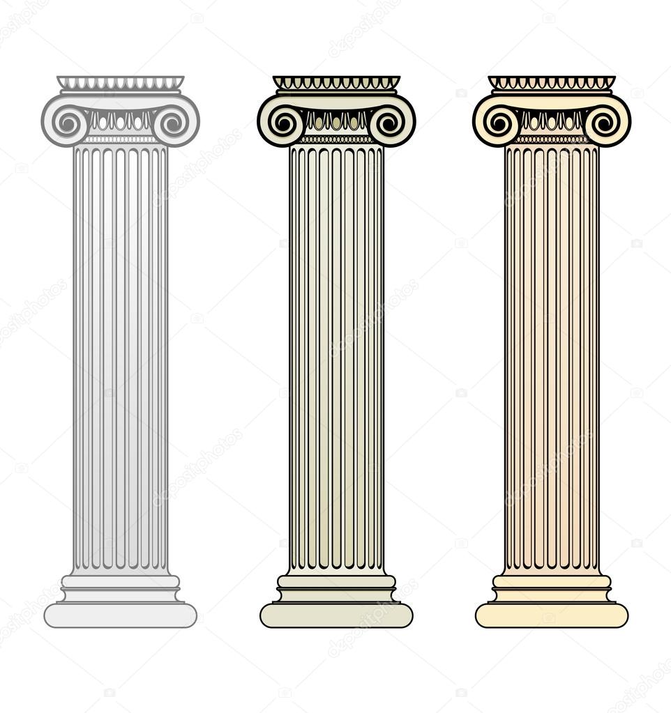 Columnas romanas imágenes de stock de arte vectorial | Depositphotos