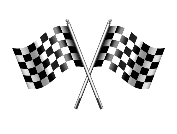 Drapeaux à damier Course automobile — Image vectorielle