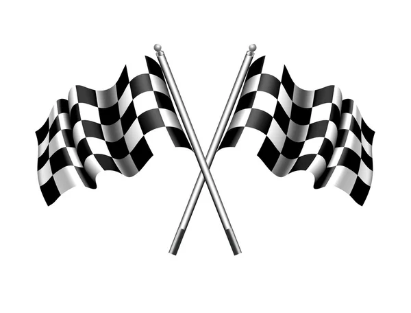 Bandera a cuadros a cuadros - Motor Racing — Vector de stock