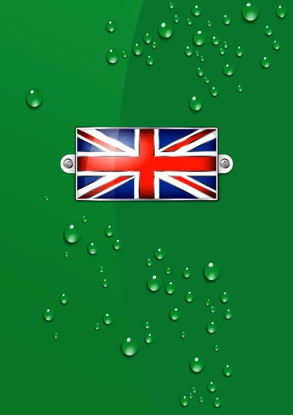 Emalj brittiska Union Jack flaggan - bakgrund — Stock vektor