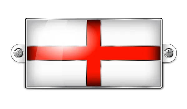 England Flag Enamel - Background — Stock Vector
