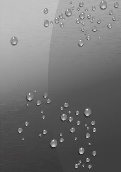 Wasser auf Stahl strukturierten Hintergrund — Stockvektor