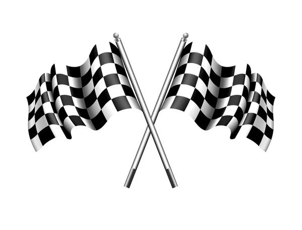 Chequered Bandeiras Motor Racing — Vetor de Stock