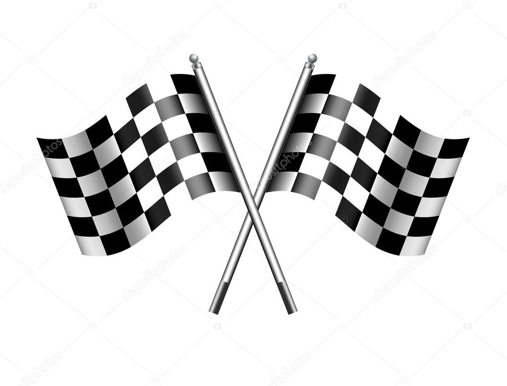 Checkered, Chequered Flags Finish Flag