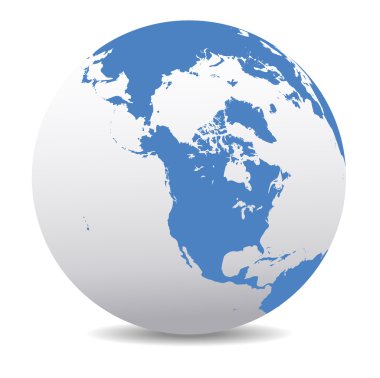 Kanada, Kuzey Amerika, Sibirya ve Japonya Global dünya