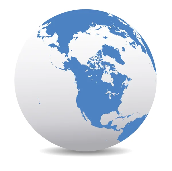 加拿大、 北美地区、 西伯利亚和日本全球化的世界 — 图库矢量图片