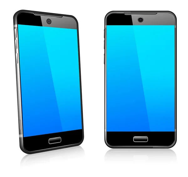 Celular Inteligente Celular 3D e 2D —  Vetores de Stock