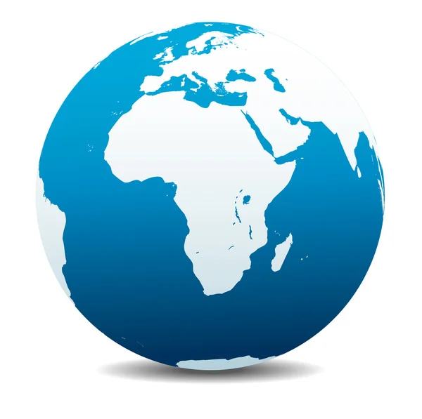 Afrika, Arabistan küresel dünya Stok Vektör