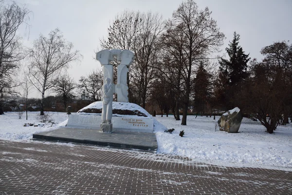 Czernihów i Ukraina – styczeń 2015 06: Pomnik bohaterów którzy — Zdjęcie stockowe