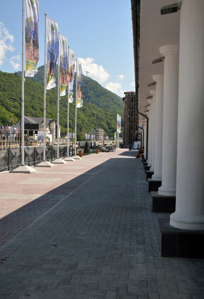 Detalle de la estación de autobuses de Krasnaya Poliana, Sochi —  Fotos de Stock