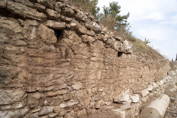 Efes, Türkiye'de toprak duvar — Stok fotoğraf