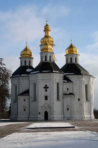 Προβολή closeup της εκκλησίας της Αγίας Αικατερίνης, Chernihiv — Φωτογραφία Αρχείου