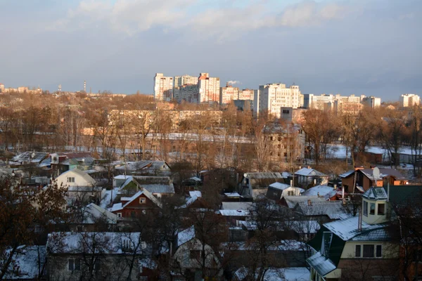 Αεροφωτογραφία του Πανεπιστήμιο Αθηνών Chernihiv, την Ουκρανία, το χειμώνα — Φωτογραφία Αρχείου