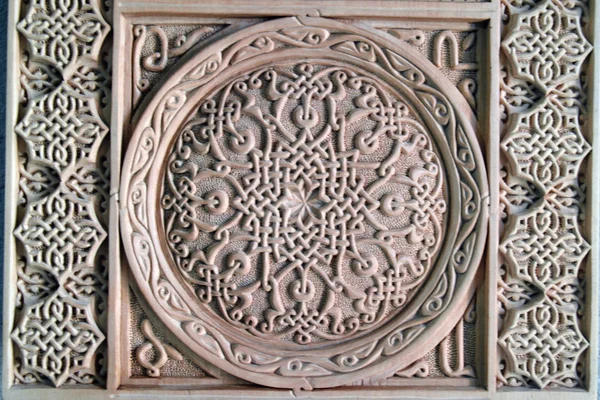 Carved wooden  Armenian ornament — Stock Photo, Image