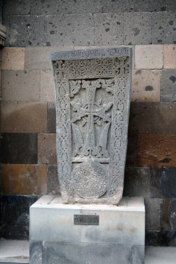 Oyma khachkar taş Echmiadzin
