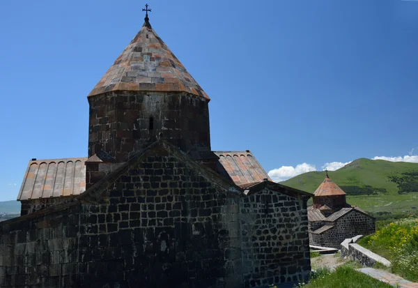 Twee kerken van Sevanavank klooster — Stockfoto