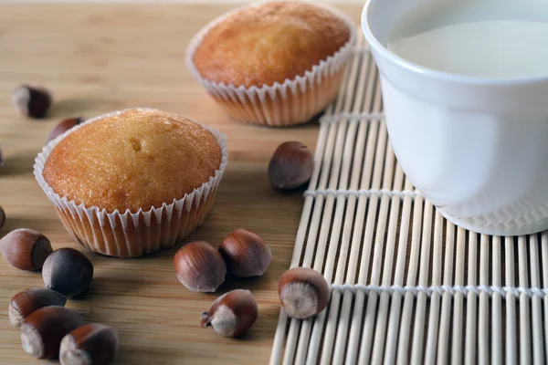 closeup doldurma fındık ile cupcakes