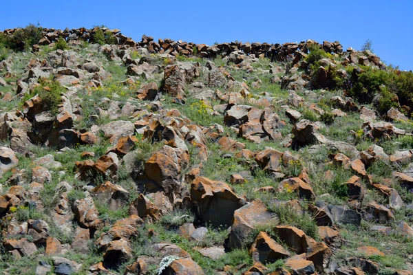 Pedras no lugar da fortaleza pré-histórica — Fotografia de Stock