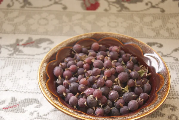 Bowl of gooseberry — Stock Photo, Image