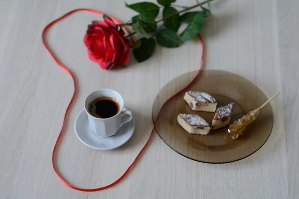 Baklava turco e café — Fotografia de Stock