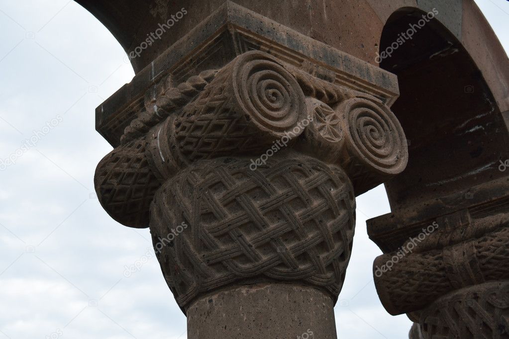 detail of the column in Echmiadzin