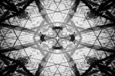 Koyu Grunge Geometrik Deseni