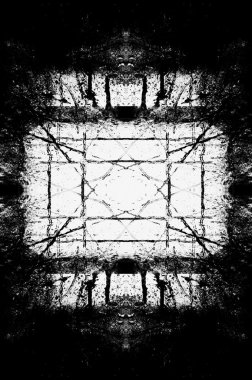 Koyu Grunge Geometrik Deseni