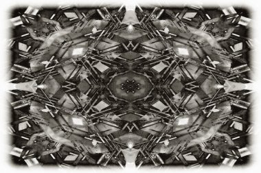 Gelecekçi soyut grunge geometrik modern desen