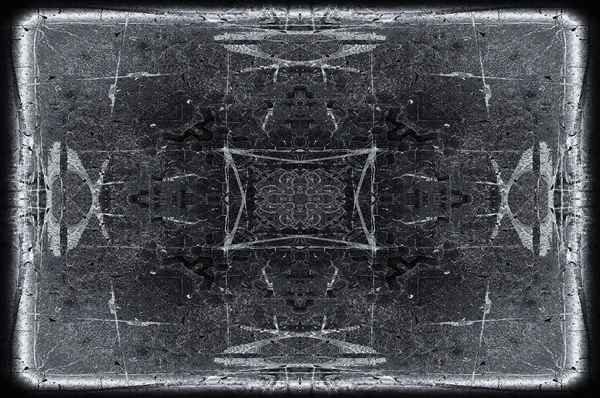 하얀색의 모노크롬 Grunge 빈티지 배경에 패턴으로 추상적 골동품 질감을 풍겼다 — 스톡 사진