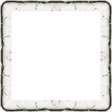 Çizik ve suluboya efektlerle siyah beyaz desenli Grunge çerçeve. Resim veya reklam metni için ortadaki alanı kopyala.   