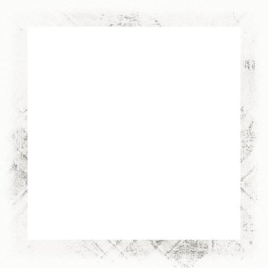 Çizik ve suluboya efektlerle siyah beyaz desenli Grunge çerçeve. Resim veya reklam metni için ortadaki alanı kopyala.   