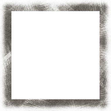 Çizik ve suluboya efektlerle siyah beyaz desenli Grunge çerçeve. Resim veya reklam metni için ortadaki alanı kopyala.   