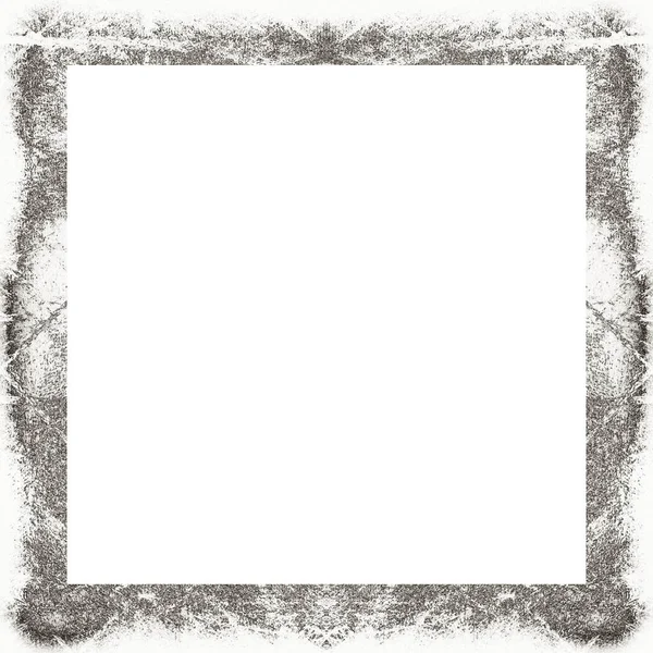 Grunge Frame Black White Texture Copy Space Middle Image Advertisement — Stock Photo, Image