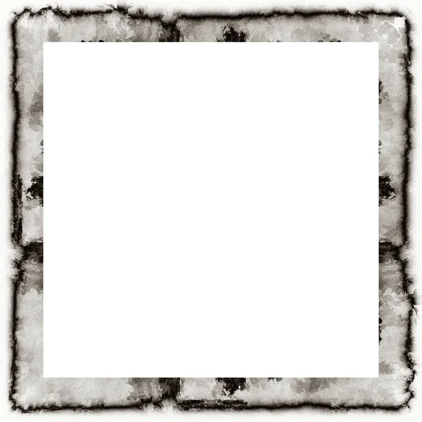 Grunge Γδαρμένο Υδατογραφία Υφή Μαύρο Και Άσπρο Πλαίσιο Τοίχου Αντιγραφή — Φωτογραφία Αρχείου