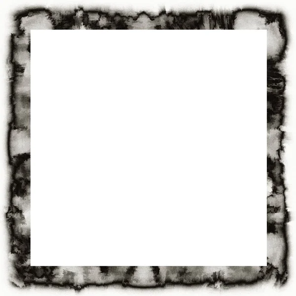 Grunge Goutte Goutte Texture Aquarelle Cadre Mural Noir Blanc Avec — Photo