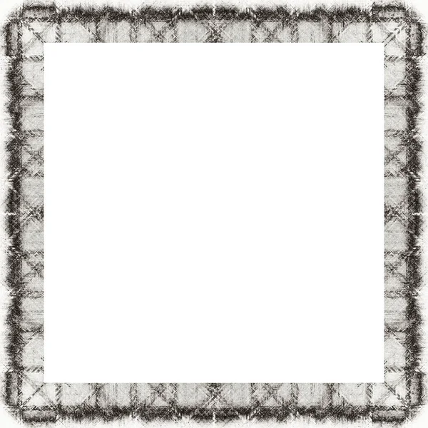 Grunge Frame Scratch Watercolor Effects Black White Texture Copy Space — Stock Photo, Image