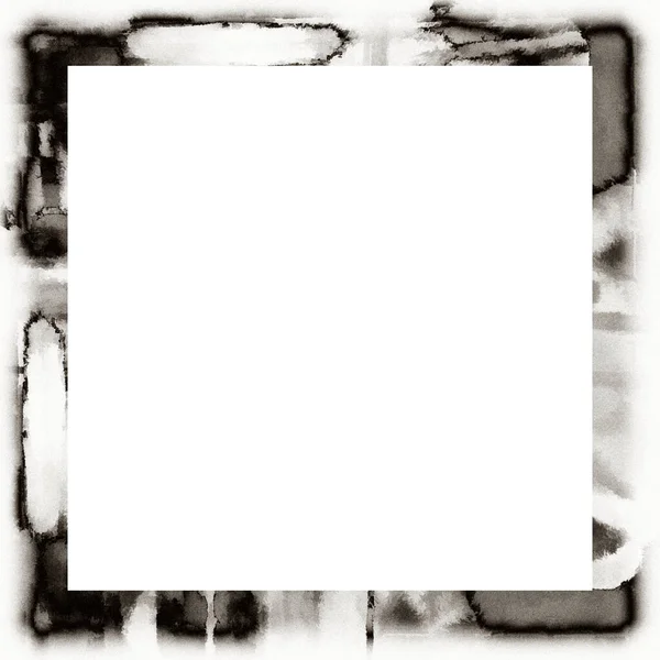 Grunge Frame Black White Texture Copy Space Middle Image Advertisement — Stock Photo, Image