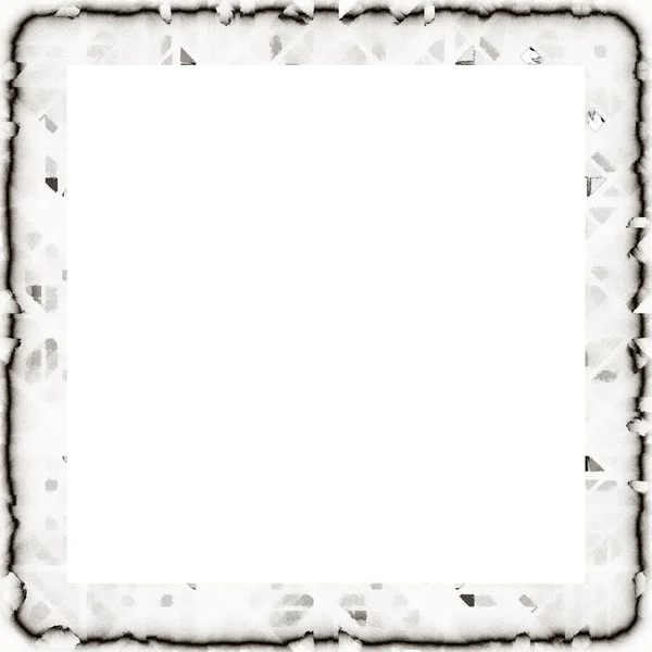 Messy Grunge Watercolor Texture Black White Wall Frame Empty Space — Stock Photo, Image