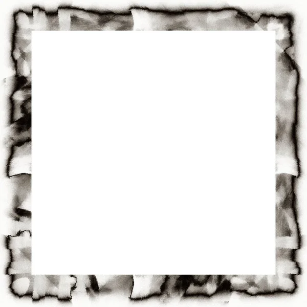 Disordinato Grunge Gocciolante Texture Acquerello Cornice Della Parete Bianco Nero — Foto Stock